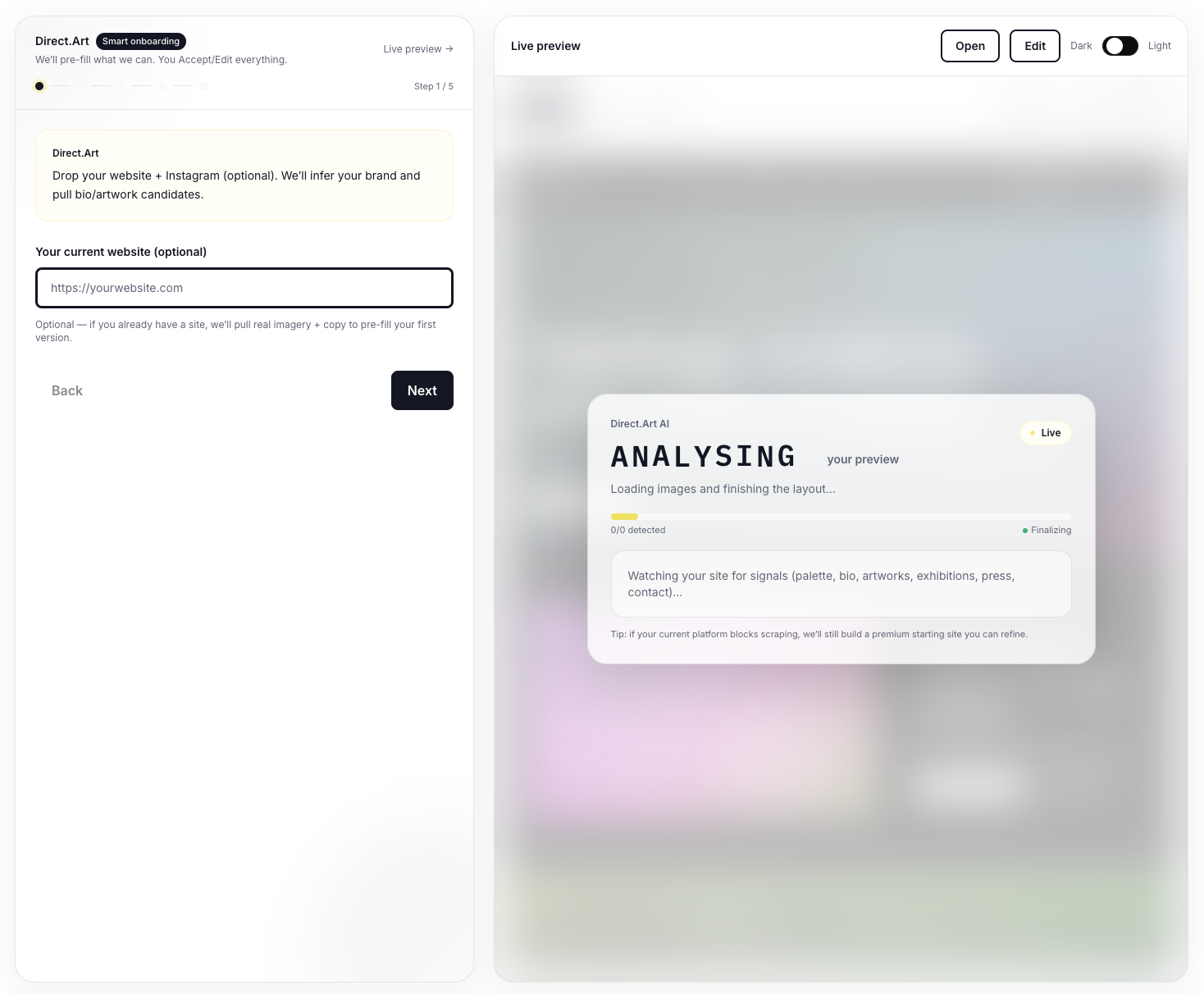 Fulfilment dashboard